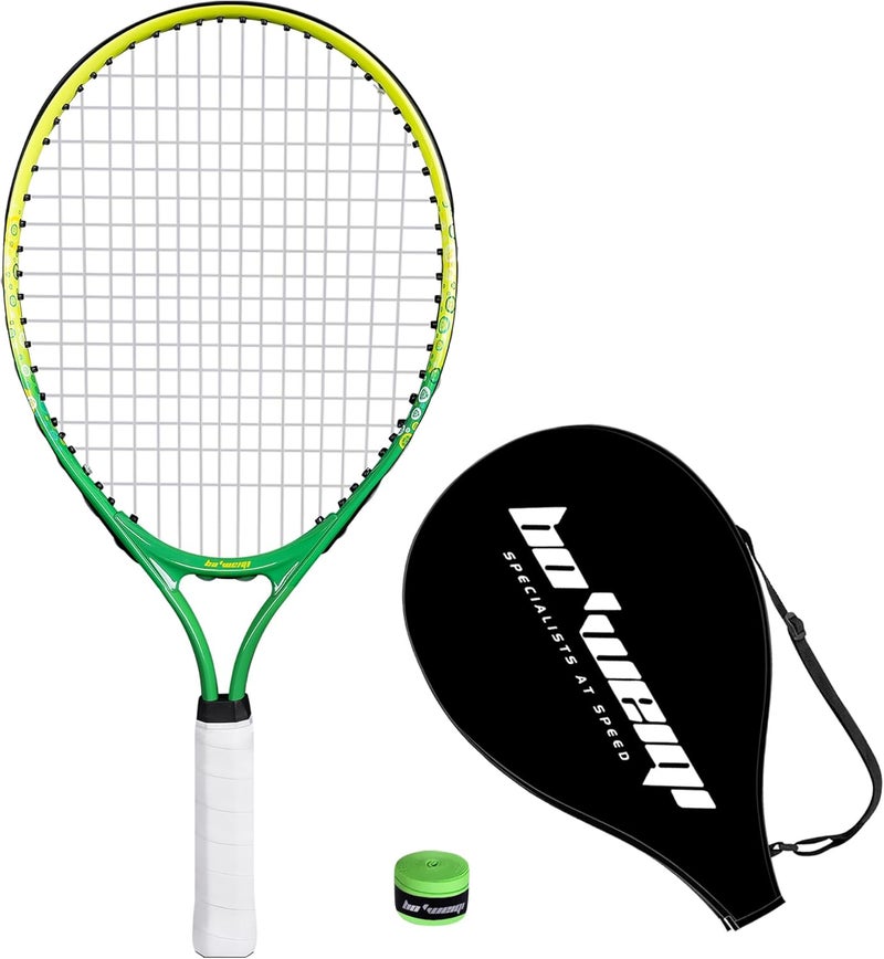 BOWEI 17"-25" Kids Tennis Racket for Aged 2-12 Lightweight Youth Tennis Racquet for Girls and Boys Outdoor/Indoor Sports with 1 Non-Slip Grip and 1 Shoulder Strap Bag Easy Carry - Image 1